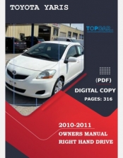 TOYOTA YARIS 90 SERIES 2010 OWNERS MANUAL